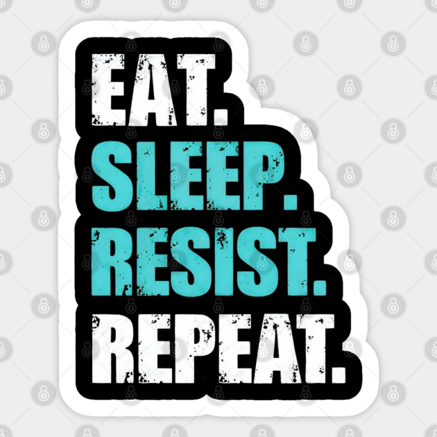 Resist-Penguin Sticker by Creatifly Graphic Tees
